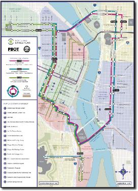 Portland streetcar map 2015
