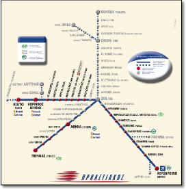 Athens Proastiakos train / rail map