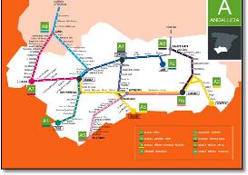 Renfe train rail map