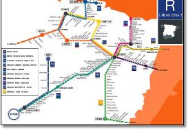 Renfe train rail map