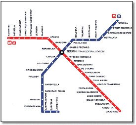 Italy train rail network map