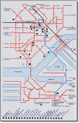 Holland Dutch rail train map Rotterdam 1974