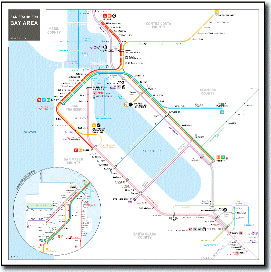 San Fransisco subway metro map