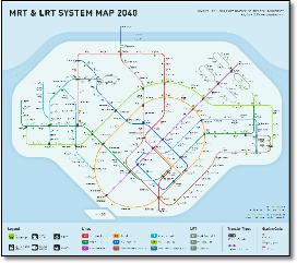 Singapiore MRT LRT map 2040 satorusaka
