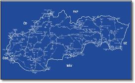 Slovakia train rail map