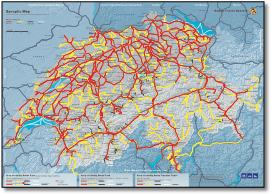 Swiss Rail train map