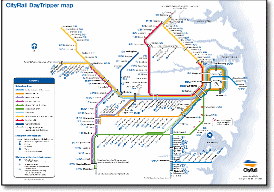 Sydney train / rail map
