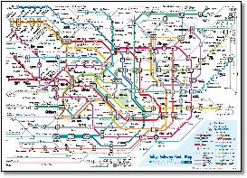 Tokyo Japan train / rail map