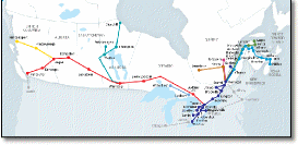 Canada rail map