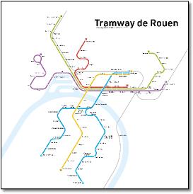 Tramway de Rouen map  RAFAEL CHARPENTIER