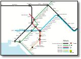 Athens train rail metro tram map