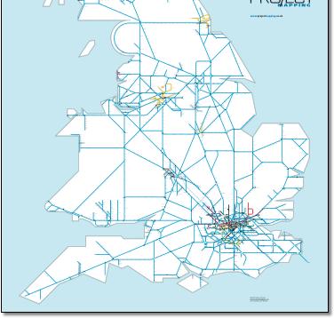 Great Britain train rail route map all stations 