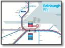 Edinburgh train / rail network map