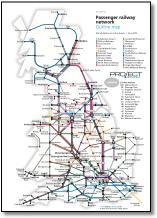 Great Britain passenger rail network map
