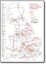 UK train map under construction or proposed