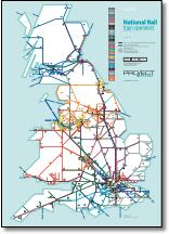 Great Britain train rail franchise map TOCs