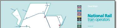 Great Britain train rail franchise map TOCs
