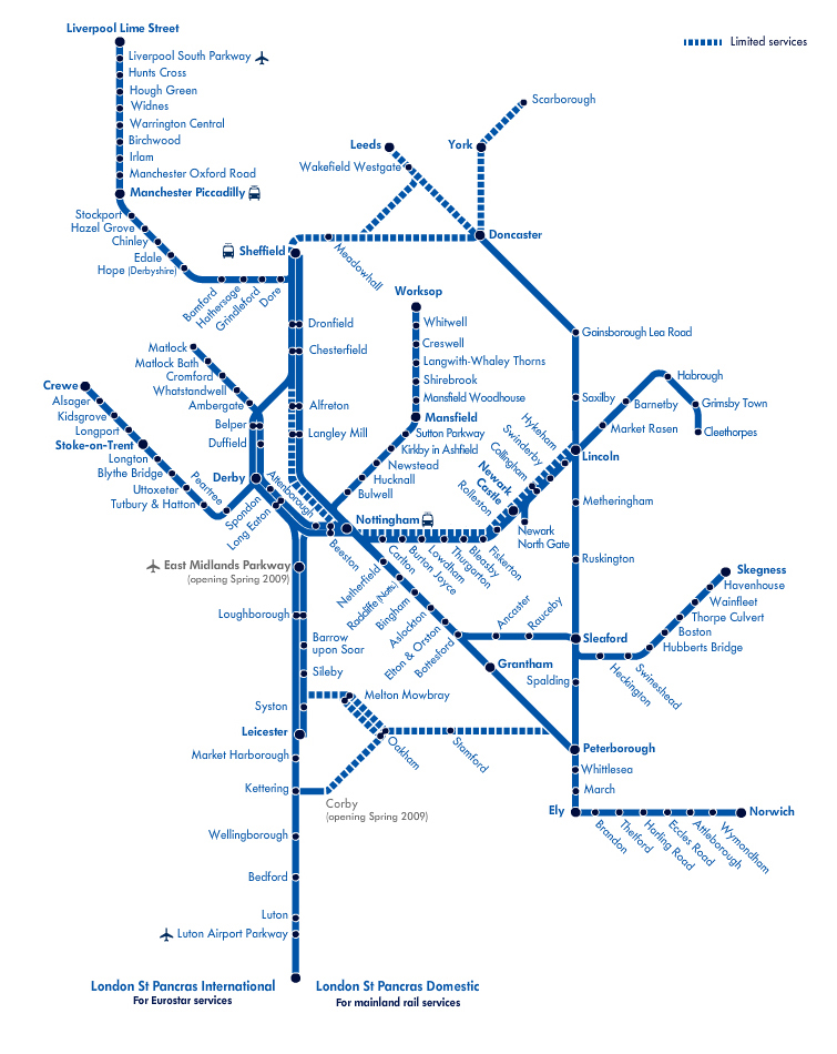 East Midlands Trains Map – Verjaardag Vrouw 2020