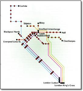 GNER & GNWR routes map
