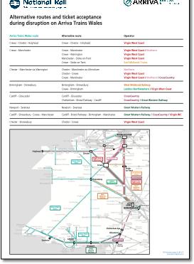 ATW alternative routes / disruption map