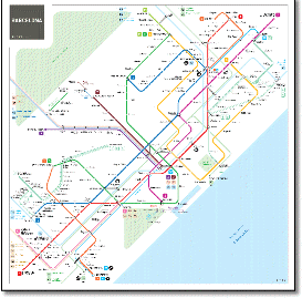 Barcelona Metro train rail map