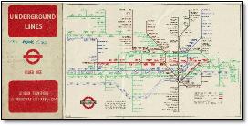 Beck Underground lines map 1945