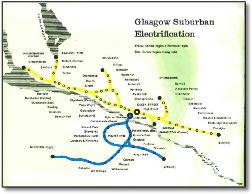 Glasgow Strathclyde blue train map