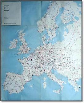 BR Euro Rail Map 1975