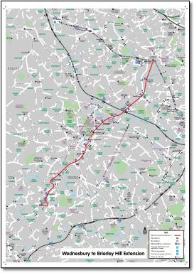 Birmingham Metro tram map