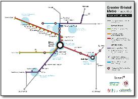 Greater Bristol Metro map