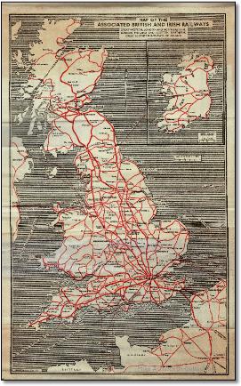 1939 British Isle rail map