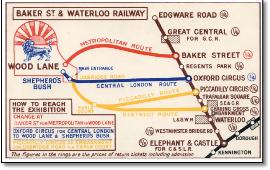 Baker Street & Waterloo Railway Exhibition map