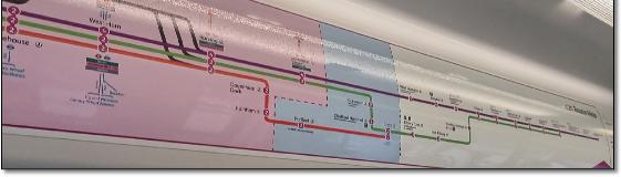 Train rail map c2c c2c in-car strip map