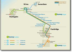 CCC Cambridge busway map