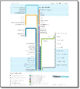 Chiltern trains route rail train map May 2023