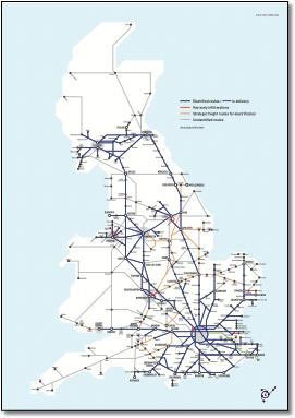Rail freight map Electrification map CILT SEEN MARCH 2023