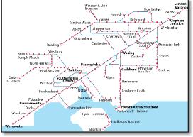 South West Trains rail map