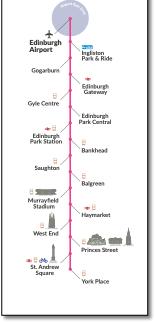Edinburgh tram map