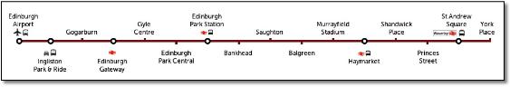 Edinburgh tram map