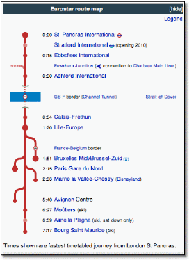 Eurostar Wikipedia map