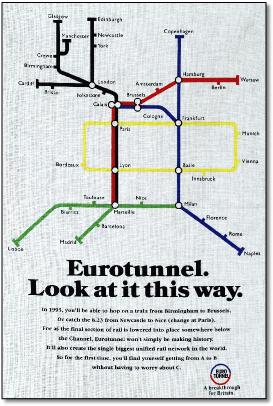 Eurotunnel map 1980s