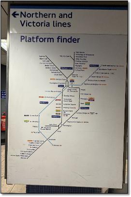 Euston Northern & Victoria lines map