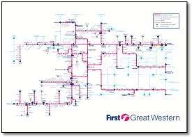 FGW Great Western rail train map