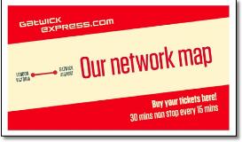 Gatwick Express UK train map 