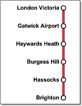 Gatwick Express map 2025