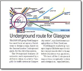 Glasgow bus map