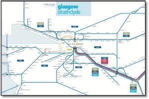 Glasgow  train / rail network map