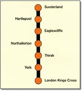Grand Central trains rail map