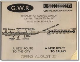 GWR LU Ealing opening map