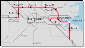 London orbital train / rail map